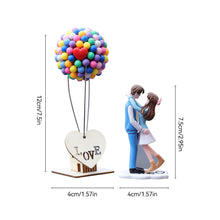 Load image into Gallery viewer, 2Pcs/Set Car Dashboard Doll Creative Couple Crystal Balloon House Ornament Decoration with Bench Auto Interior Accessories for Gift Girl Women
