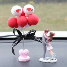 Load image into Gallery viewer, 2Pcs/Set Car Dashboard Doll Creative Couple Crystal Balloon House Ornament Decoration with Bench Auto Interior Accessories for Gift Girl Women
