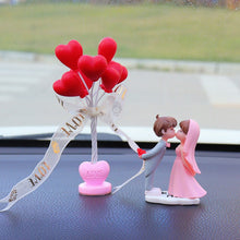 Load image into Gallery viewer, 2Pcs/Set Car Dashboard Doll Lovely Bridegroom and Bride Balloon Pad Ornament Decoration with Bench Auto Interior Accessories for Gift Girl Women
