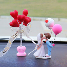 Load image into Gallery viewer, 2Pcs/Set Car Dashboard Doll Lovely Bridegroom and Bride Balloon Pad Ornament Decoration with Bench Auto Interior Accessories for Gift Girl Women
