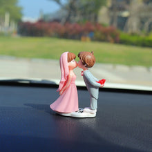 Load image into Gallery viewer, 2Pcs/Set Car Dashboard Doll Lovely Bridegroom and Bride Balloon Pad Ornament Decoration with Bench Auto Interior Accessories for Gift Girl Women

