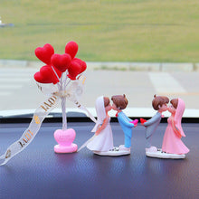 Load image into Gallery viewer, 2Pcs/Set Car Dashboard Doll Lovely Bridegroom and Bride Balloon Pad Ornament Decoration with Bench Auto Interior Accessories for Gift Girl Women
