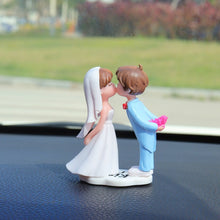 Load image into Gallery viewer, 2Pcs/Set Car Dashboard Doll Lovely Bridegroom and Bride Balloon Pad Ornament Decoration with Bench Auto Interior Accessories for Gift Girl Women
