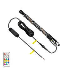 Load image into Gallery viewer, 30cm/1ft Remote Control LED Whip Lights Colorful Flagpole Antenna Whips for UTV ATV Off Road Truck Sand Buggy Dune RZR
