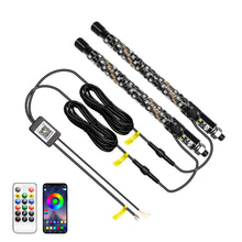 Load image into Gallery viewer, 30cm/1ft Remote Control LED Whip Lights Colorful Flagpole Antenna Whips for UTV ATV Off Road Truck Sand Buggy Dune RZR

