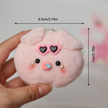 Load image into Gallery viewer, Cute Glasses Pig Scarf Bib Pig Cartoon Keychain Pendant Soft Doll Bag Plush Ornament Doll Keyring Pendant Gift

