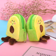 Load image into Gallery viewer, Avocado Fruit Backpack Shaped Change Bag Portable Compact Mouth Red Packet Data Cable Bag Zero Money Bag
