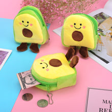 Load image into Gallery viewer, Avocado Fruit Backpack Shaped Change Bag Portable Compact Mouth Red Packet Data Cable Bag Zero Money Bag
