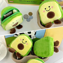 Load image into Gallery viewer, Avocado Fruit Backpack Shaped Change Bag Portable Compact Mouth Red Packet Data Cable Bag Zero Money Bag

