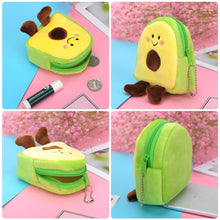 Load image into Gallery viewer, Avocado Fruit Backpack Shaped Change Bag Portable Compact Mouth Red Packet Data Cable Bag Zero Money Bag
