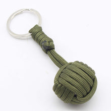 Load image into Gallery viewer, Outdoor Umbrella Rope Weaving Key Ball Outdoor Self-defense Tool Steel Ball Seven Core Umbrella Rope Keychain Steel Ball Weaving Ball
