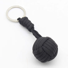Load image into Gallery viewer, Outdoor Umbrella Rope Weaving Key Ball Outdoor Self-defense Tool Steel Ball Seven Core Umbrella Rope Keychain Steel Ball Weaving Ball

