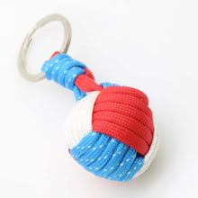 Load image into Gallery viewer, Outdoor Umbrella Rope Weaving Key Ball Outdoor Self-defense Tool Steel Ball Seven Core Umbrella Rope Keychain Steel Ball Weaving Ball
