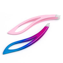 Load image into Gallery viewer, Stainless Steel Tweezers Angled Eyebrow Clip Repair Eyebrow Clip Angled Hair Removal Clip Makeup Tools
