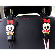 Load image into Gallery viewer, 2Pcs Car Seat Headrest Hooks Storage Hanger Back Seat Organizer Holder Auto Interior Accessories Hook Kuromi Cinnamoroll HelloKitty Mickey Minnie
