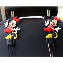 Load image into Gallery viewer, 2Pcs Car Seat Headrest Hooks Storage Hanger Back Seat Organizer Holder Auto Interior Accessories Hook Kuromi Cinnamoroll HelloKitty Mickey Minnie
