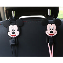 Load image into Gallery viewer, 2Pcs Car Seat Headrest Hooks Storage Hanger Back Seat Organizer Holder Auto Interior Accessories Hook Kuromi Cinnamoroll HelloKitty Mickey Minnie
