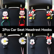 Load image into Gallery viewer, 2Pcs Car Seat Headrest Hooks Storage Hanger Back Seat Organizer Holder Auto Interior Accessories Hook Kuromi Cinnamoroll HelloKitty Mickey Minnie
