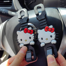 Load image into Gallery viewer, 2Pcs Car Seat Headrest Hooks Storage Hanger Back Seat Organizer Holder Auto Interior Accessories Hook Kuromi Cinnamoroll HelloKitty Mickey Minnie
