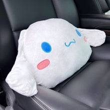 Load image into Gallery viewer, Cartoon Cinnamoroll Car Headrest Neck Safety Cushion Chair Neck Support Waist Pillow Headrest Seat Belt Cover Car Accessories Decoration
