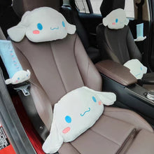 Load image into Gallery viewer, Cartoon Cinnamoroll Car Headrest Neck Safety Cushion Chair Neck Support Waist Pillow Headrest Seat Belt Cover Car Accessories Decoration
