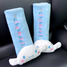 Load image into Gallery viewer, Cartoon Cinnamoroll Car Headrest Neck Safety Cushion Chair Neck Support Waist Pillow Headrest Seat Belt Cover Car Accessories Decoration
