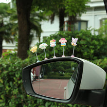 Load image into Gallery viewer, 5Pcs Cartoon Car Interior Shaking Head Kuromi Cinnamoroll Ornament Decoration with Spring Shake Head Decor Double-sided Tape
