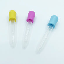 Load image into Gallery viewer, 10Pcs/Set 5ml Silicone Plastic Pipette School Lab Experiment Supplies Dropper Feeding Medicine Liquid Eye Ear Pipette Dropper
