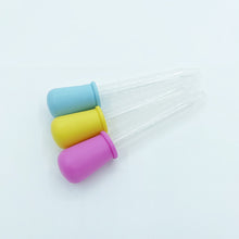 Load image into Gallery viewer, 10Pcs/Set 5ml Silicone Plastic Pipette School Lab Experiment Supplies Dropper Feeding Medicine Liquid Eye Ear Pipette Dropper
