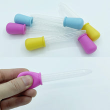 Load image into Gallery viewer, 10Pcs/Set 5ml Silicone Plastic Pipette School Lab Experiment Supplies Dropper Feeding Medicine Liquid Eye Ear Pipette Dropper
