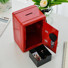 Load image into Gallery viewer, Household Insurance Box Vertical Mini Metal Safe Car Safe Key Insurance Cabinet Desktop Decoration Piggy Bank
