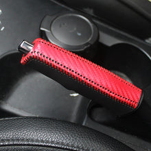 Load image into Gallery viewer, Universal Car PU Leather Gears Handbrake Cover Shift Lever Cover Collars Handbrake Cover Hand Brake Cover Anti-Skid Auto Parking Brake
