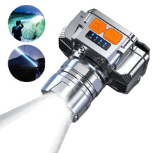 Load image into Gallery viewer, Outdoor Fishing Headlight Flashlight LED Super Bright USB Rechargeable Headlamp Waterproof Display Camping Adventure Flashlight
