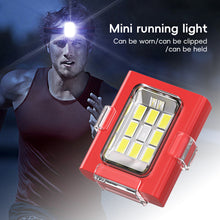 Load image into Gallery viewer, Multifunction Outdoor Sports LED Running Walking Light Pocket Lights USB Rechargable Headlight Flashlight Emergency Lamp

