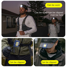 Load image into Gallery viewer, Multifunction Outdoor Sports LED Running Walking Light Pocket Lights USB Rechargable Headlight Flashlight Emergency Lamp
