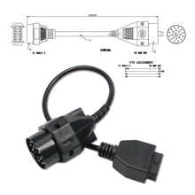Load image into Gallery viewer, Car Diagnostic OBD Extension Cable OBD II Adapter for BMW 20pin to 16PIN Female Connector e36 e39 X5 Z3 for BMW 20pin to OBDII 16pin
