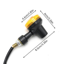 Load image into Gallery viewer, 2PCS Universal Motorcycle Turn Signal Lights Indicator Lamp Amber Flashers Light for Kawasaki Suzuki Harley Honda Cafe Racer
