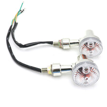 Load image into Gallery viewer, 2PCS Universal Motorcycle Turn Signal Lights Indicator Lamp Amber Flashers Light for Kawasaki Suzuki Harley Honda Cafe Racer
