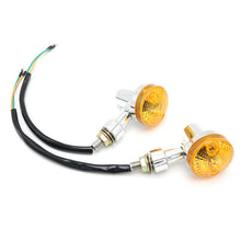 Load image into Gallery viewer, 2PCS Universal Motorcycle Turn Signal Lights Indicator Lamp Amber Flashers Light for Kawasaki Suzuki Harley Honda Cafe Racer
