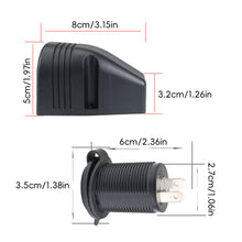 Load image into Gallery viewer, Universal 12V Waterproof Car Cigarette Lighter Power Supply Outlet Socket for Motorcycle Van Truck Boat ATV

