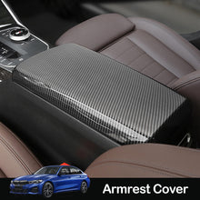 Load image into Gallery viewer, Carbon Fiber Car Center Armrest Box Panel Switch Button Cover Interior Accessories Only For BMW New 3 Series 20-21
