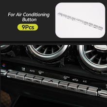 Load image into Gallery viewer, Car Steering Wheel Air Conditioning Button Central Control Mouse and Ignition Engine Start Button Covers Ignition Engine Start Buttons Decorstion Cover Trim Sticker For Mercedes Benz GLB GLA A B CLA
