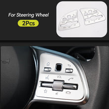 Load image into Gallery viewer, Car Steering Wheel Air Conditioning Button Central Control Mouse and Ignition Engine Start Button Covers Ignition Engine Start Buttons Decorstion Cover Trim Sticker For Mercedes Benz GLB GLA A B CLA
