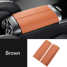 Load image into Gallery viewer, 2Pcs/Set Car Center Armrest Stowing Tidying Armrest Box Panel Cover Leather Interior Accessories For Mercedes Benz 2022 C Class C260L GLC GLC300L 2023
