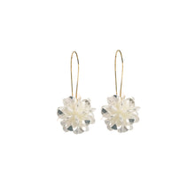 Load image into Gallery viewer, White Flower Ball Drop Earrings Geometric Pearl Buckle Dangle Earrings Elegant Earrings Jewelry Accessories Korean Fashion Gifts For Women
