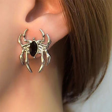 Load image into Gallery viewer, Gothic Spider Earrings for Women Retro Design Black Zircon Stud Earrings Party Fashion Jewelry Halloween Accessories Gifts
