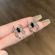 Load image into Gallery viewer, Gothic Spider Earrings for Women Retro Design Black Zircon Stud Earrings Party Fashion Jewelry Halloween Accessories Gifts
