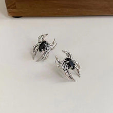 Load image into Gallery viewer, Gothic Spider Earrings for Women Retro Design Black Zircon Stud Earrings Party Fashion Jewelry Halloween Accessories Gifts
