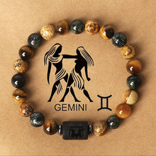 Load image into Gallery viewer, 12 Constellations Bracelet for Men and Women Natural Stone Beaded Bracelet Fashion Jewelry Accessories Gifts for Couples Friendship
