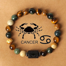 Load image into Gallery viewer, 12 Constellations Bracelet for Men and Women Natural Stone Beaded Bracelet Fashion Jewelry Accessories Gifts for Couples Friendship
